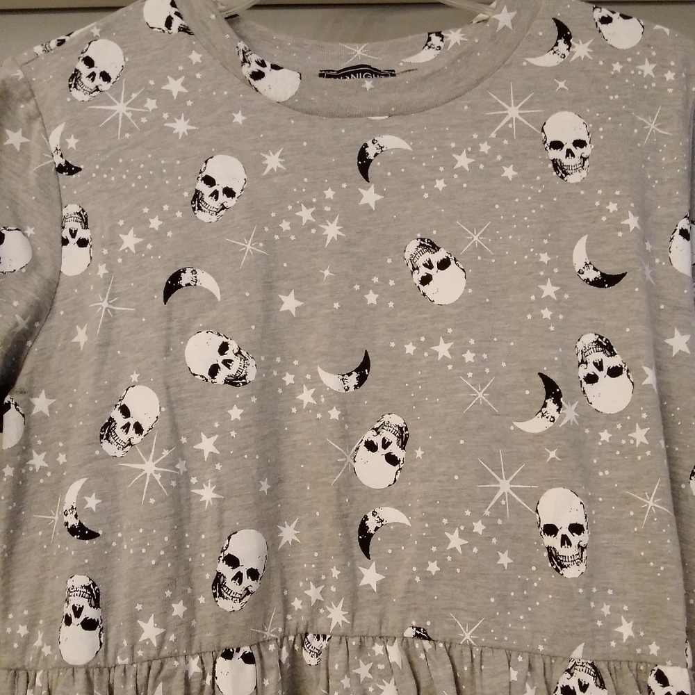 Hot Topic Midnight Hour Skull Moon Stars Dress - Picture 2 of 6